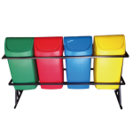 <?php bloginfo("name"); ?> - Suporte 4 lixeiras plásticas basculante 50 litros